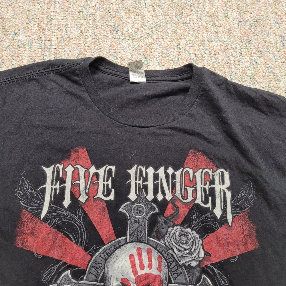 Five Finger Death Punch Shirt Mens XL Black Wash It All Away Skull Band Tee - Picture 2 of 14